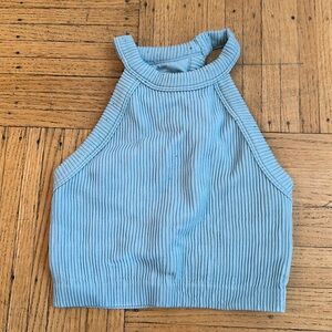 Aerie high neck cropped work out tank